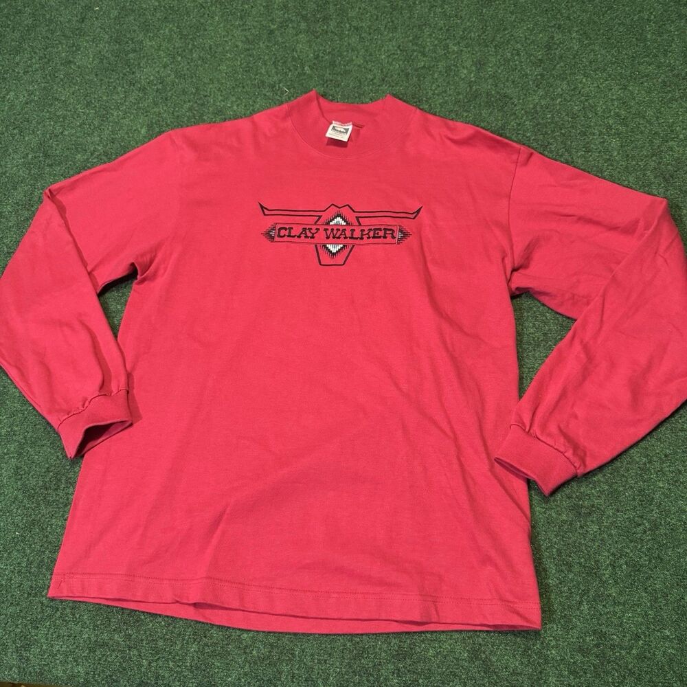 Vintage Clay Walker Long Sleeve Sweater Embroidered WHATZIT2U Made in USA L